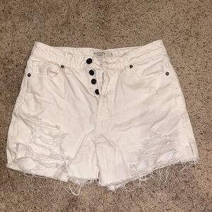 Hidden high rise jean shorts